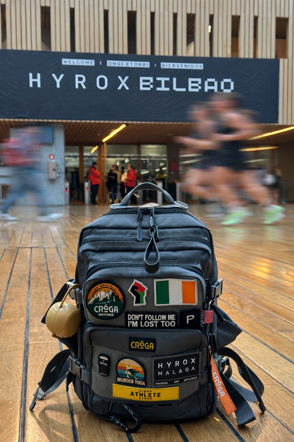 Nomad 25L Wicklow Grey backpack at HYROX Bilbao